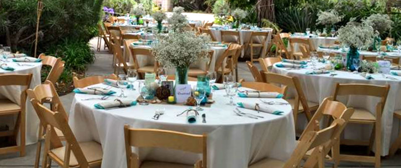 table setting at outdoor venue